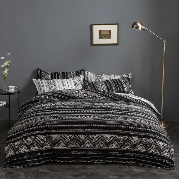 HomeDiscount-Hugo Reversible Queen Size Duvet Quilt Cover Set