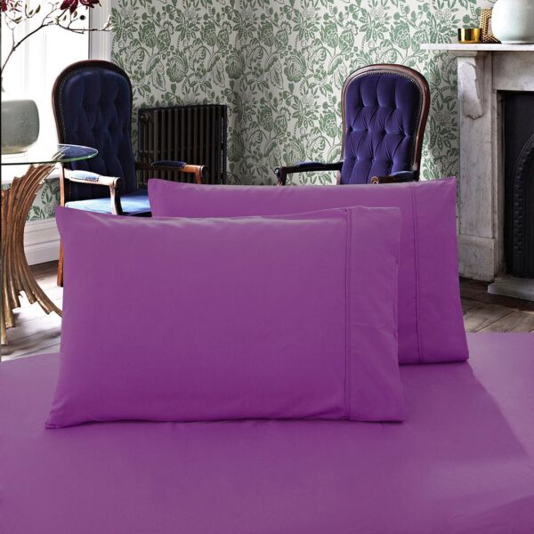 HomeDiscount-1000TC Premium Ultra Soft Standrad size Pillowcases 2-Pack - Purple