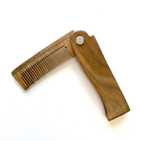 HomeDiscount-Wooden Folding Beard Comb