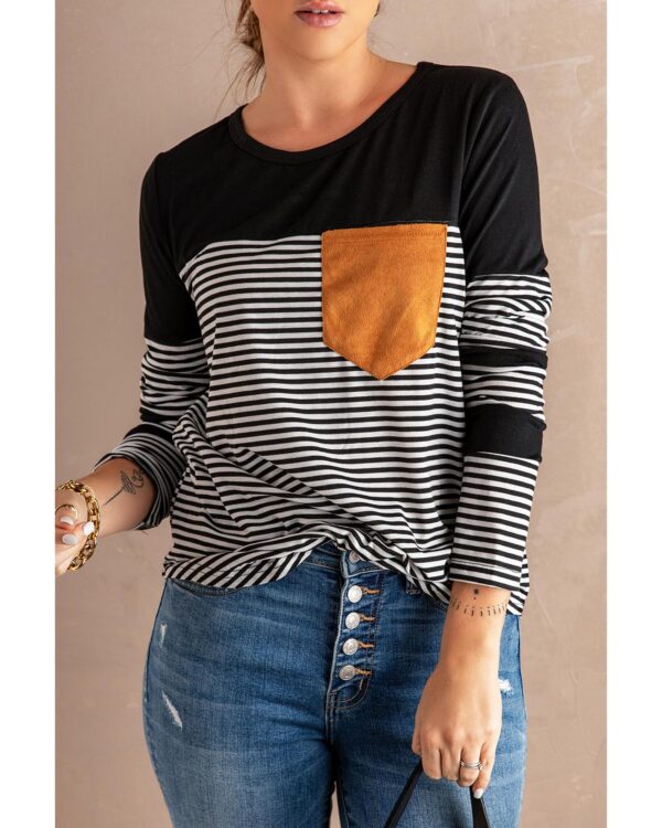 HomeDiscount-Azura Exchange Pinstripe Patch Pocket Top - XL