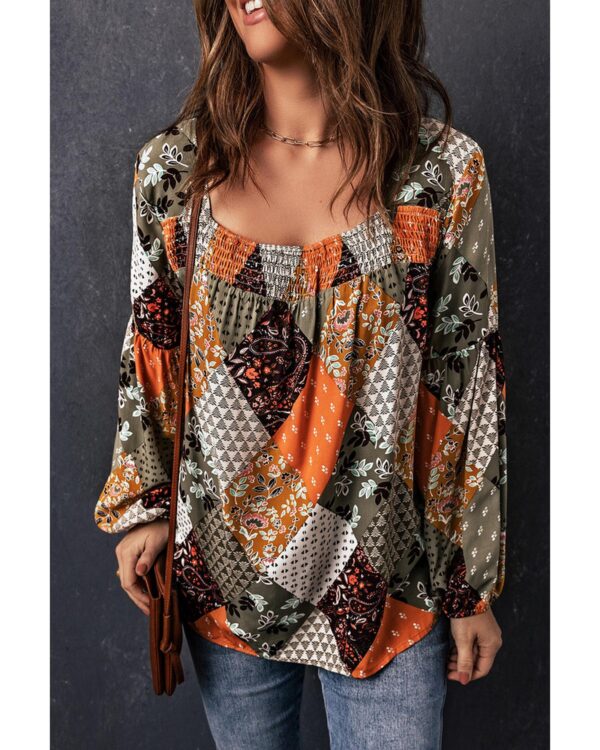 HomeDiscount-Azura Exchange Mixed Print Blouse - S