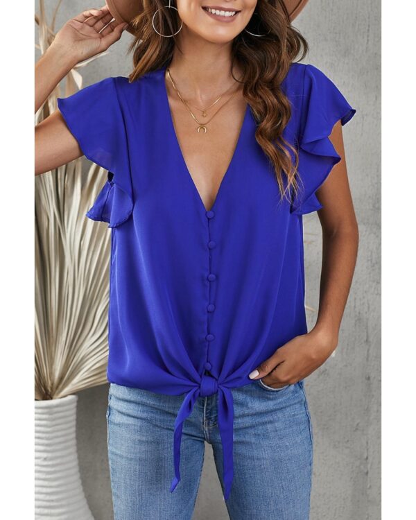 HomeDiscount-Azura Exchange Button Tie Top - L