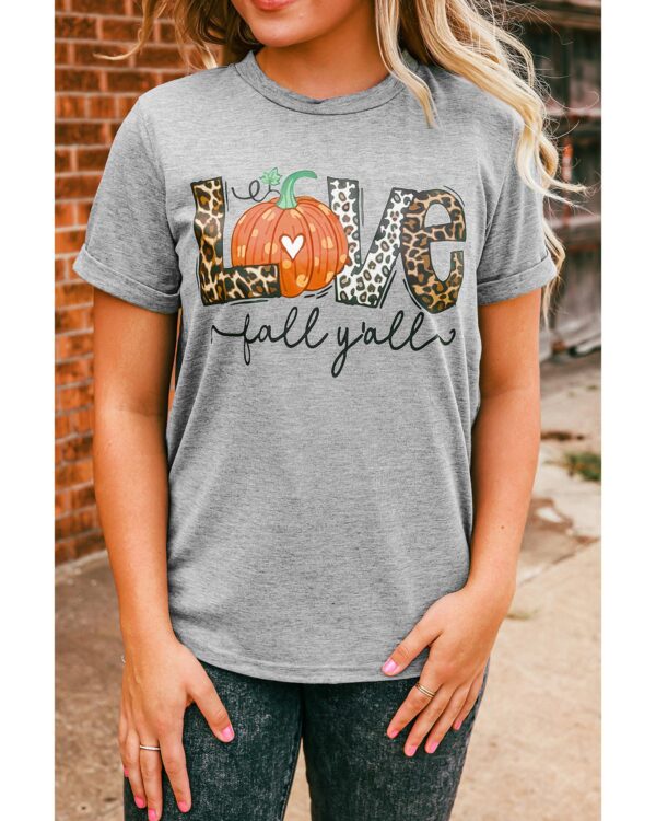 HomeDiscount-Azura Exchange Pumpkin Leopard T-Shirt - Love Fall Yall - 2XL