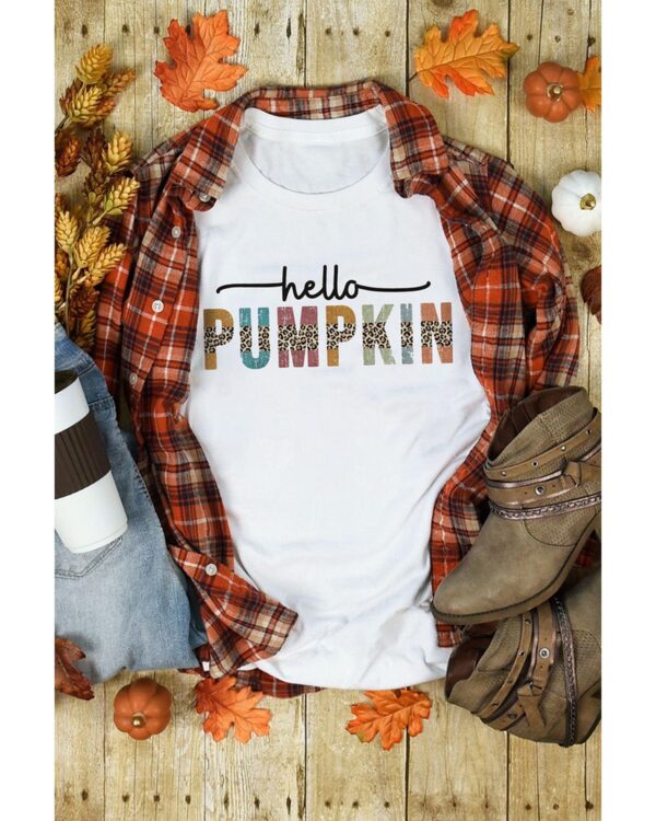 HomeDiscount-Azura Exchange Pumpkin Leopard Graphic Casual Tee - S