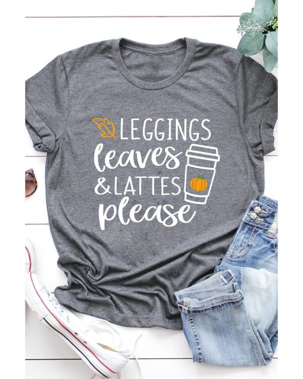 HomeDiscount-Azura Exchange Leaves and Lattes Please Graphic Tee - 2XL