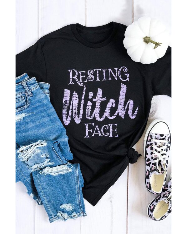 HomeDiscount-Azura Exchange Resting Witch Face Graphic Tee - L