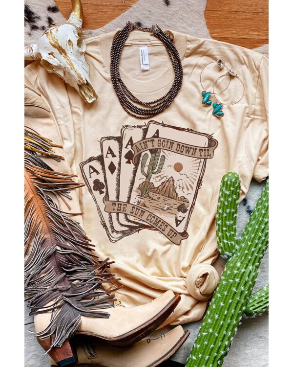 HomeDiscount-Azura Exchange Western Poker Cards Graphic Print T-Shirt - 2XL