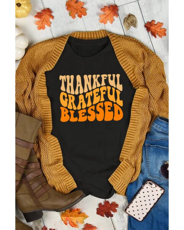 HomeDiscount-Azura Exchange Thankful Grateful Blessed Graphic Tee - M