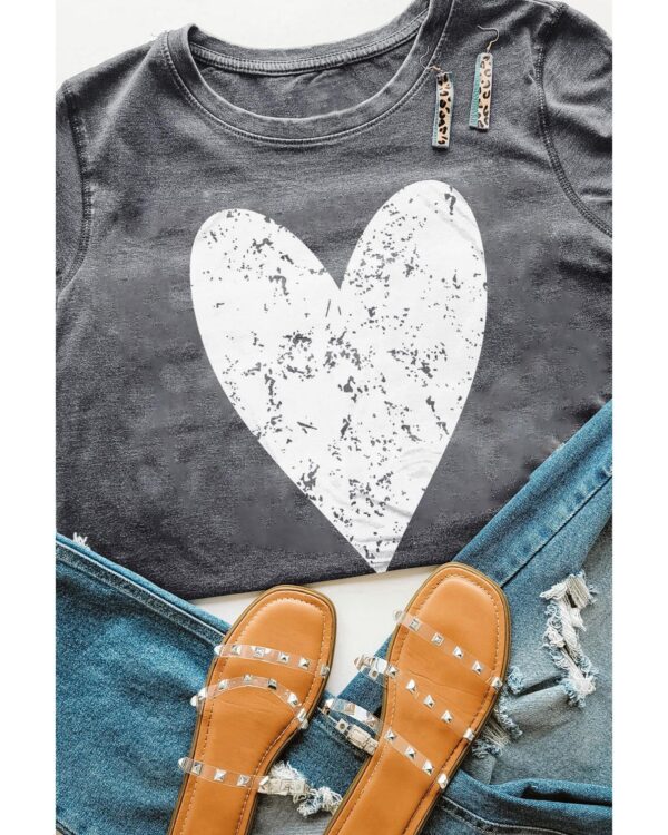 HomeDiscount-Azura Exchange Heart Graphic Print T-Shirt - L