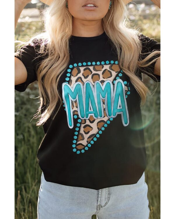 HomeDiscount-Azura Exchange MAMA Leopard Lightening Graphic Tee - L