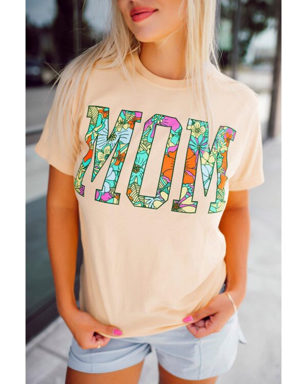 HomeDiscount-Azura Exchange Floral Letter Print T Shirt - L