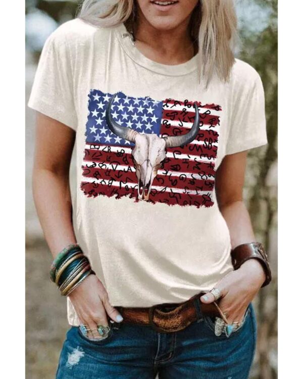 HomeDiscount-Azura Exchange American Flag Graphic Tee - S