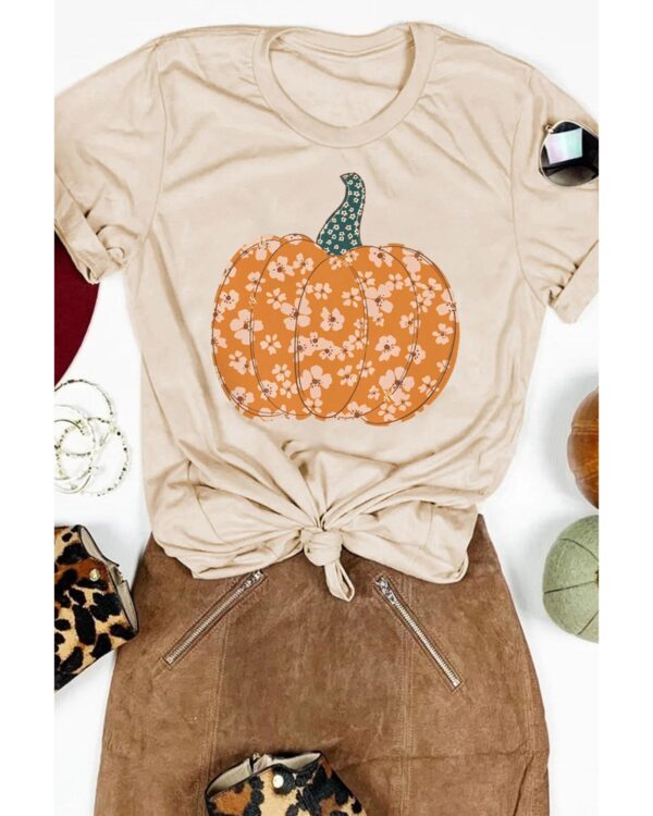 HomeDiscount-Azura Exchange Floral Pumpkin Graphic Tee - M