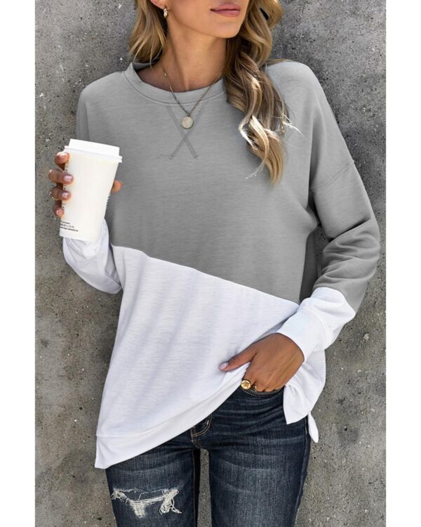 HomeDiscount-Azura Exchange Patchwork Dropped Shoulder Sweatshirt - L