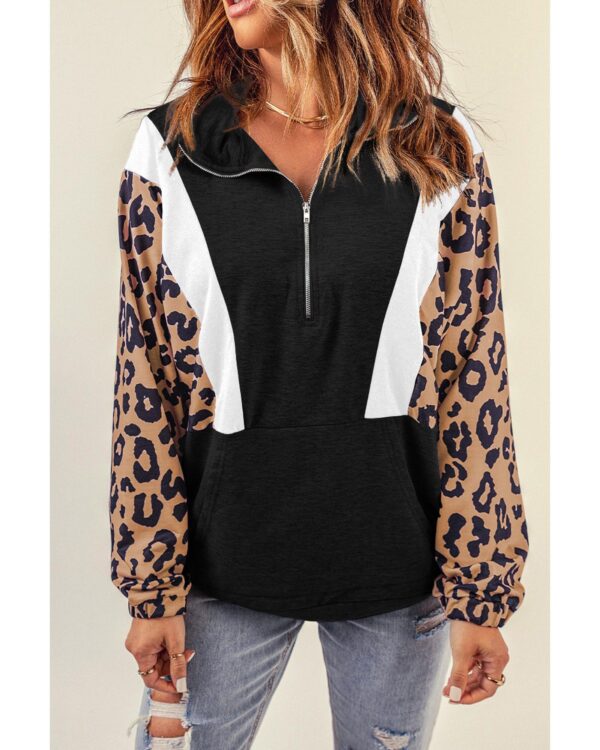 HomeDiscount-Azura Exchange Leopard Pullover Sweatshirt - S