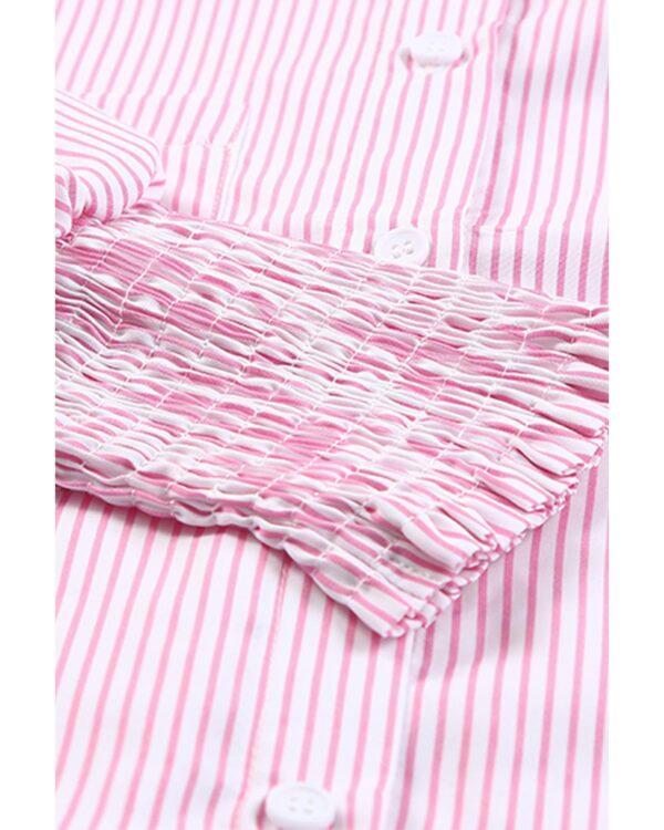 HomeDiscount-Azura Exchange Striped Boyfriend Shirt with Pocket - S