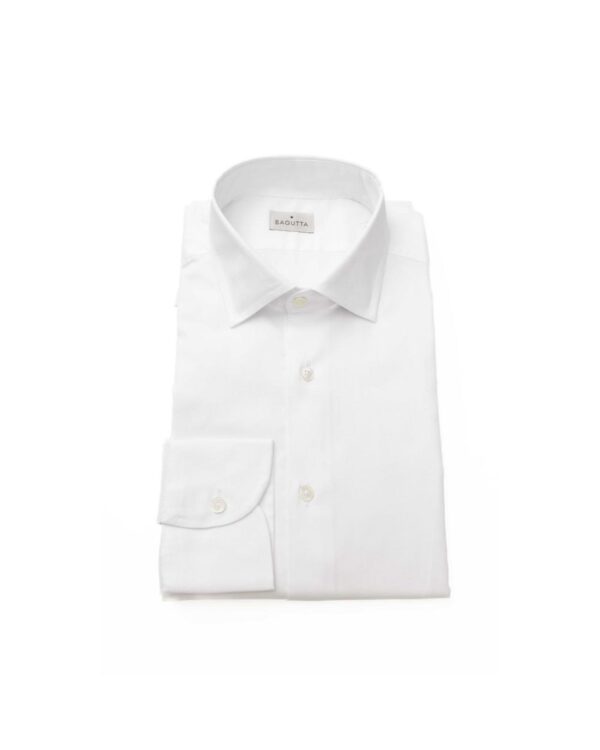 HomeDiscount-Bagutta Men's White Cotton Shirt - S