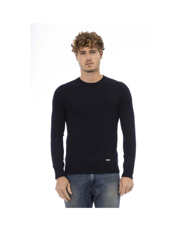 HomeDiscount-Baldinini Trend Men's Blue Wool Sweater - 50 IT