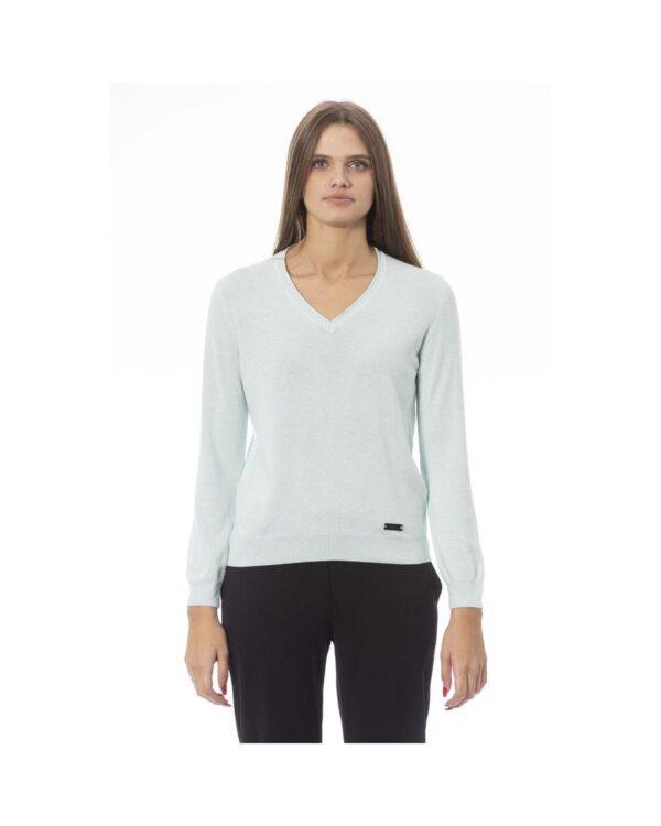 HomeDiscount-Baldinini Trend Women's Light Blue Polyamide Sweater - S