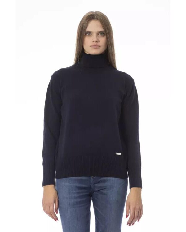 HomeDiscount-Baldinini Trend Women's Blue Wool Sweater - 42 IT