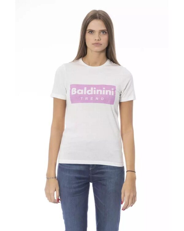 HomeDiscount-Baldinini Trend Women's White Cotton Tops & T-Shirt - L