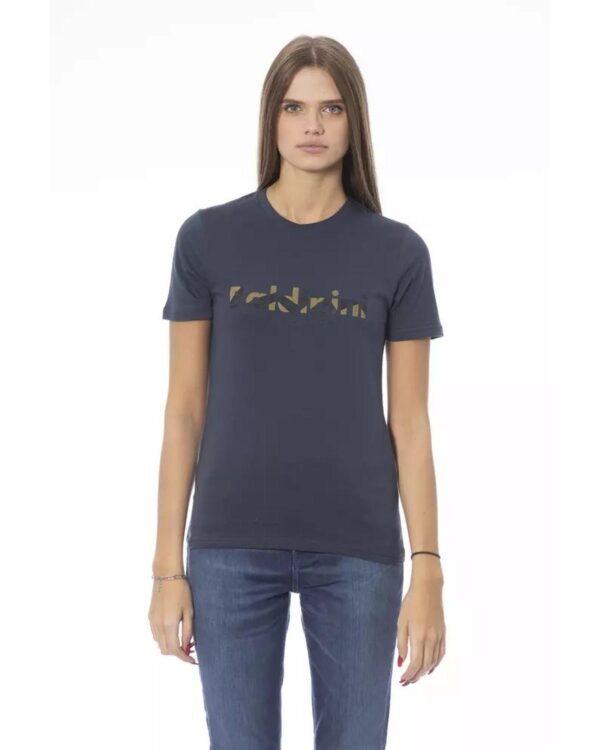 HomeDiscount-Baldinini Trend Women's Blue Cotton Tops & T-Shirt - S