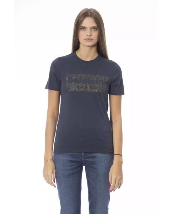 HomeDiscount-Baldinini Trend Women's Blue Cotton Tops & T-Shirt - L