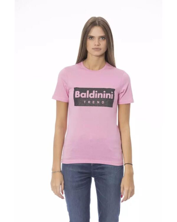 HomeDiscount-Baldinini Trend Women's Pink Cotton Tops & T-Shirt - M