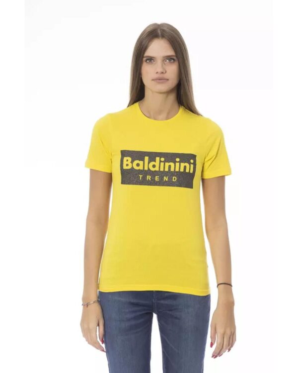 HomeDiscount-Baldinini Trend Women's Yellow Cotton Tops & T-Shirt - M