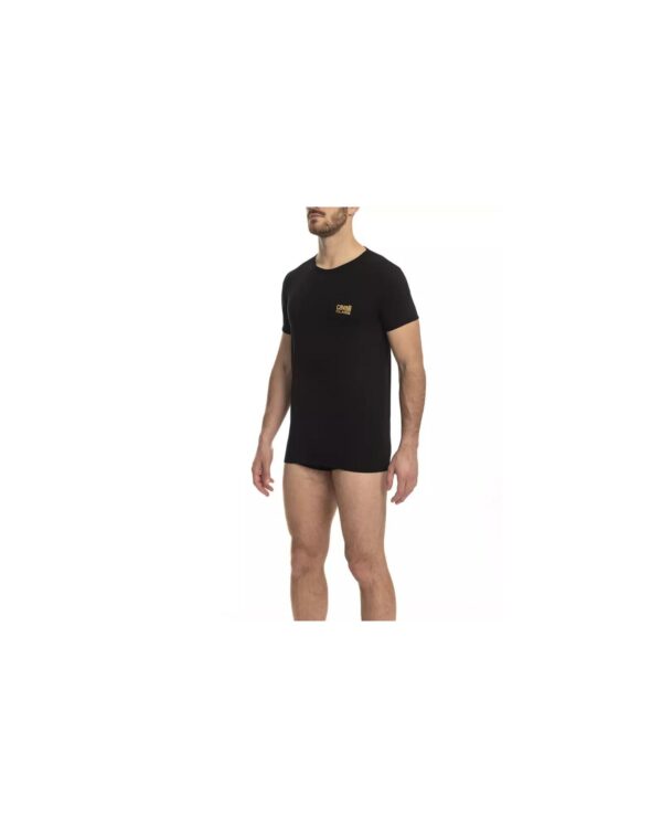 HomeDiscount-Cavalli Class Men's Black Cotton T-Shirt - L