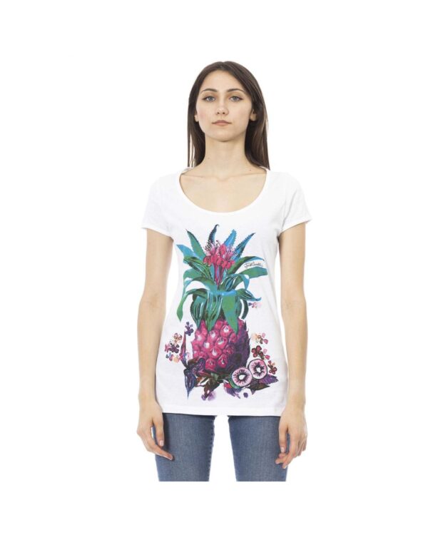 HomeDiscount-Just Cavalli Women's White Cotton Tops & T-Shirt - L