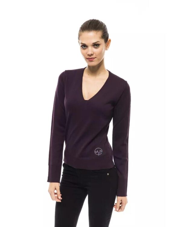 HomeDiscount-Montana Blu Women's Purple Wool Sweater - 44 IT