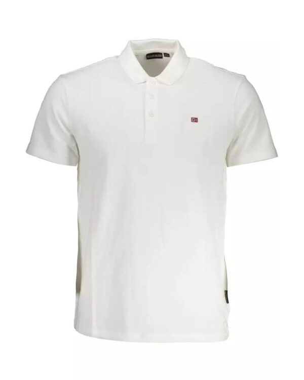 HomeDiscount-Napapijri Men's White Cotton Polo Shirt - M