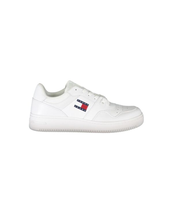 HomeDiscount-Tommy Hilfiger Men's White Polyester Sneaker - 40 EU