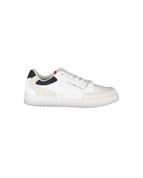 HomeDiscount-Tommy Hilfiger Men's White Polyester Sneaker - 44 EU