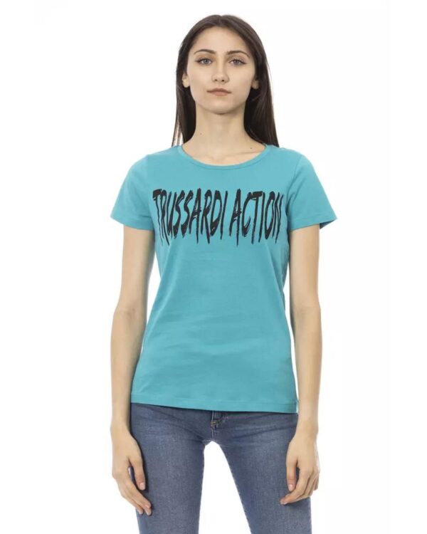 HomeDiscount-Trussardi Action Women's Light Blue Cotton Tops & T-Shirt - L