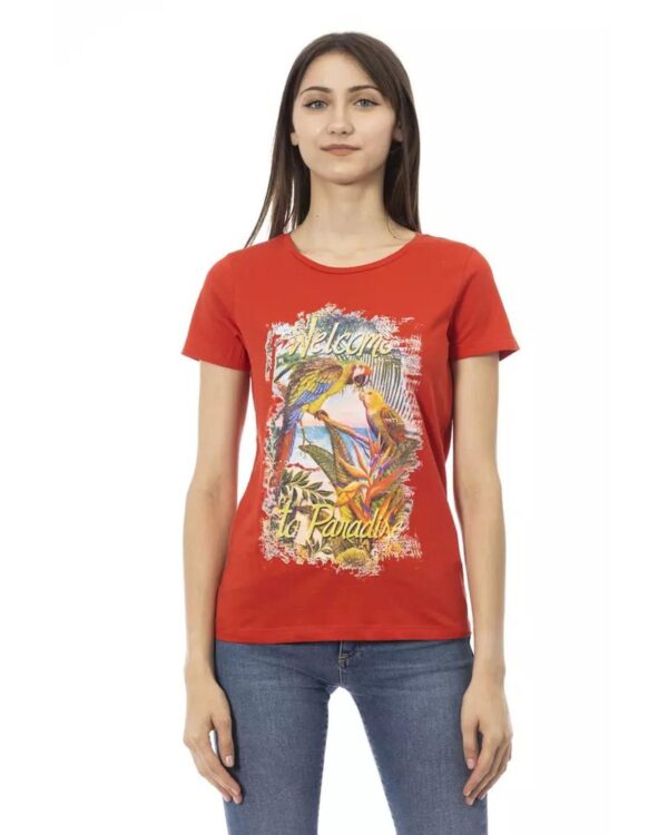 HomeDiscount-Trussardi Action Women's Red Cotton Tops & T-Shirt - L