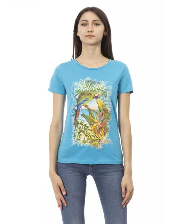 HomeDiscount-Trussardi Action Women's Light Blue Cotton Tops & T-Shirt - L