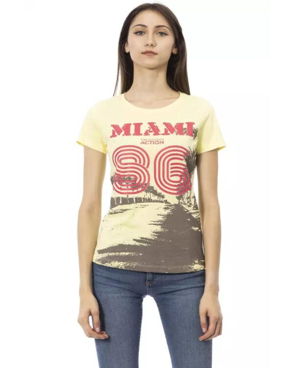 HomeDiscount-Trussardi Action Women's Yellow Cotton Tops & T-Shirt - L