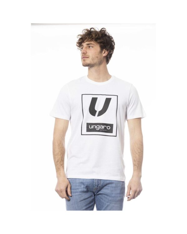 HomeDiscount-Ungaro Sport Men's Chic White Cotton Crew Neck Tee - 2XL