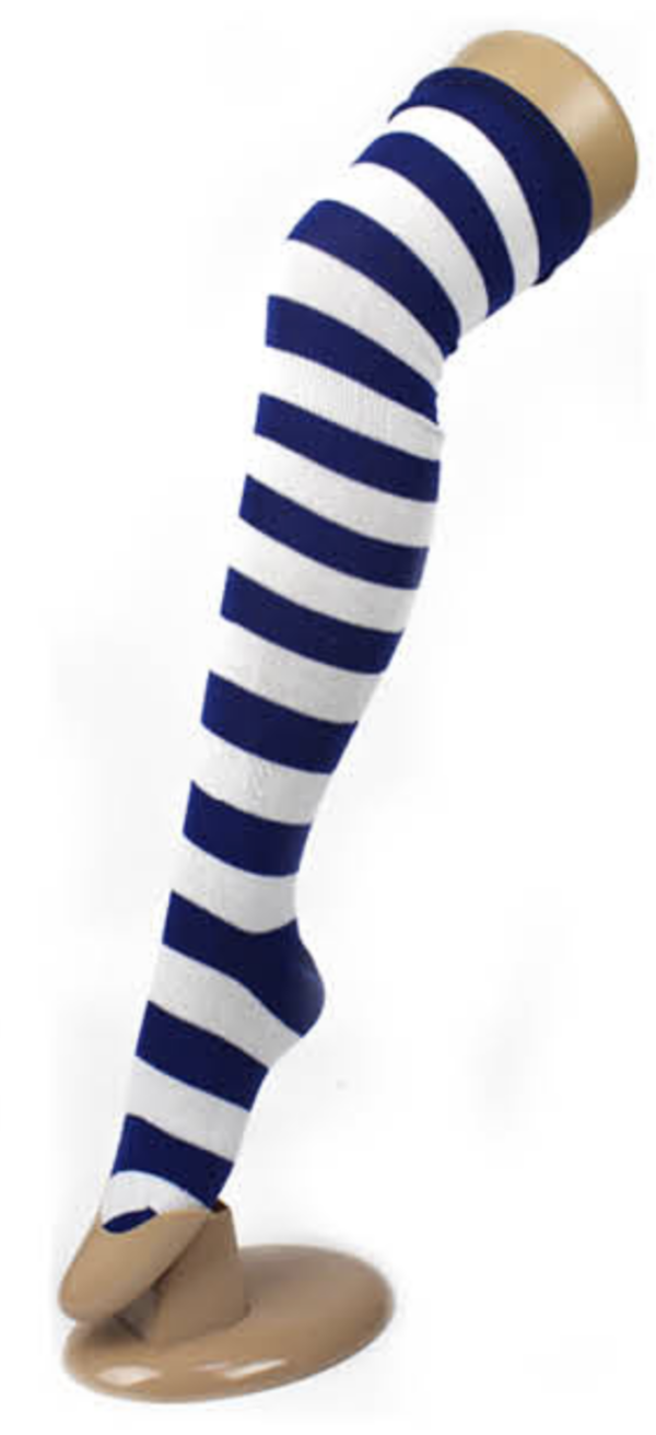 HomeDiscount-OVER THE KNEE SOCKS Plain Striped High Thigh Ladies Long Womens Stripey Stocking