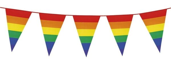 HomeDiscount-3.6m RAINBOW BUNTING FLAG Party Banner Birthday Triangle Flags Decor Pride