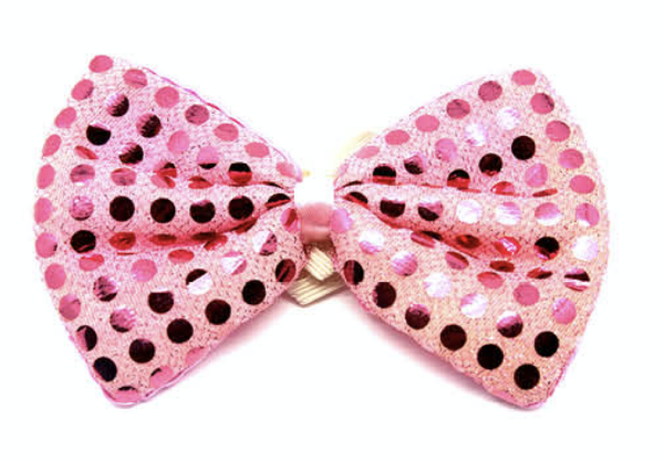 HomeDiscount-SEQUIN BOW TIE Polka Dots Bowtie Party Unisex Costume  13cm x 9cm Clown - Light