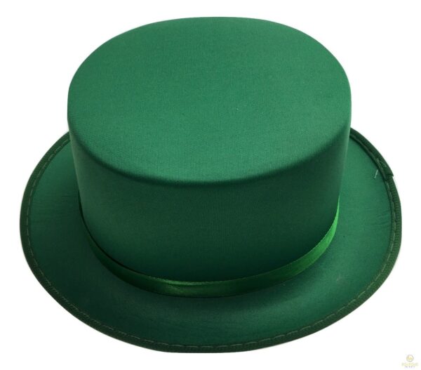 HomeDiscount-SATIN TOP HAT Costume Party Cap Fancy Dress Trilby Fedora One Size - Green