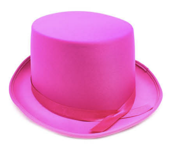 HomeDiscount-SATIN TOP HAT Costume Party Cap Fancy Dress Trilby Fedora One Size - Hot Pink