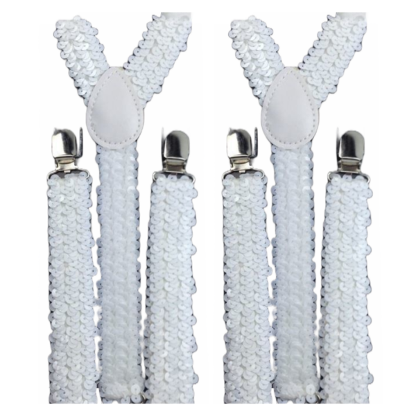 HomeDiscount-2x Mens Suspenders Braces Adjustable Strong Clip On Elastic Formal Wedding Slim