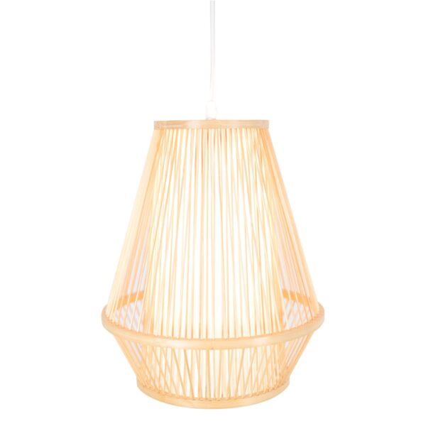 HomeDiscount-Natural Woven Bamboo Empire Pendant Lamp Hanging Light Bell Shade Boho Tropical