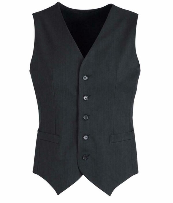 HomeDiscount-Mens Peaked Vest Waistcoat w/ Knitted Back Suit Formal Wedding Dress Up - Charco