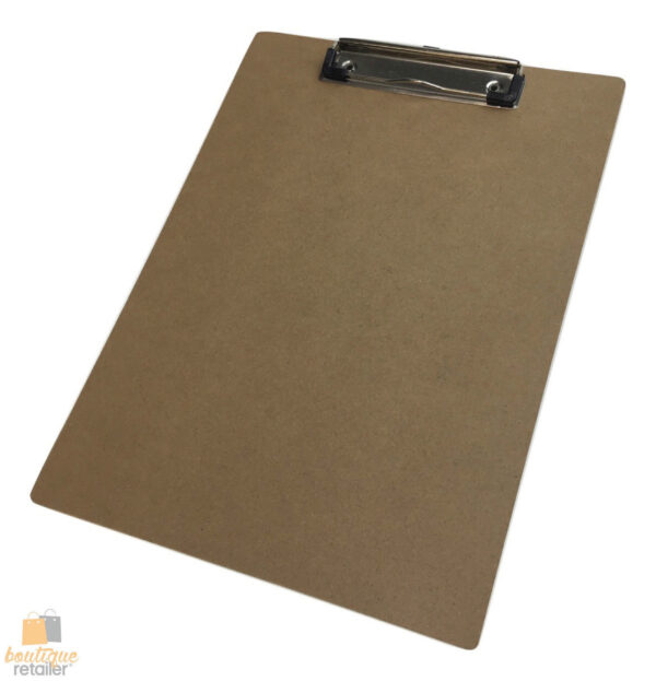 HomeDiscount-WOODEN A4 CLIPBOARD Hardboard Menu Clip Office Restaurant Writing Board Holder