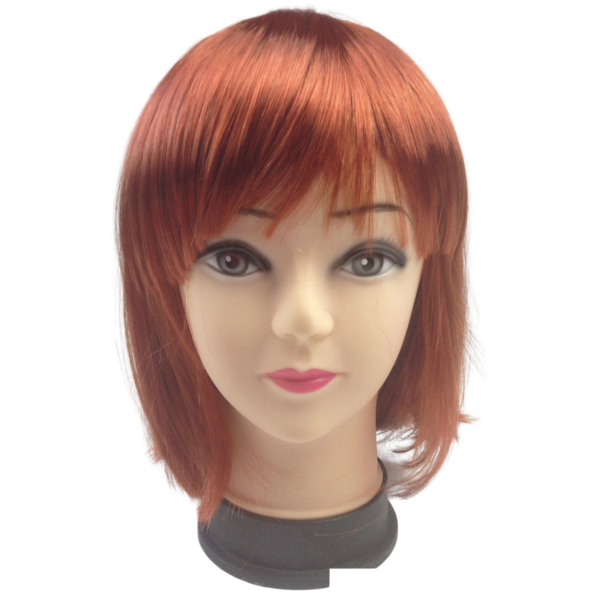 HomeDiscount-Bob Wig Costume Short Straight Fringe Cosplay Party Full Hair Womens Fancy Dress